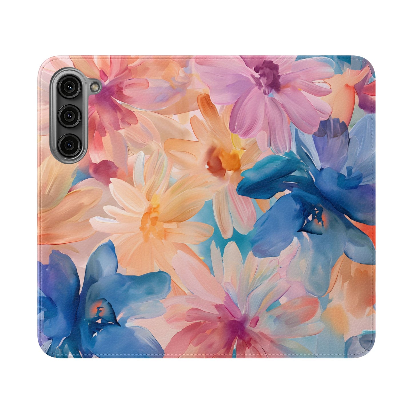 Radiant Bloom – Vegan Leather Wallet Samsung Case