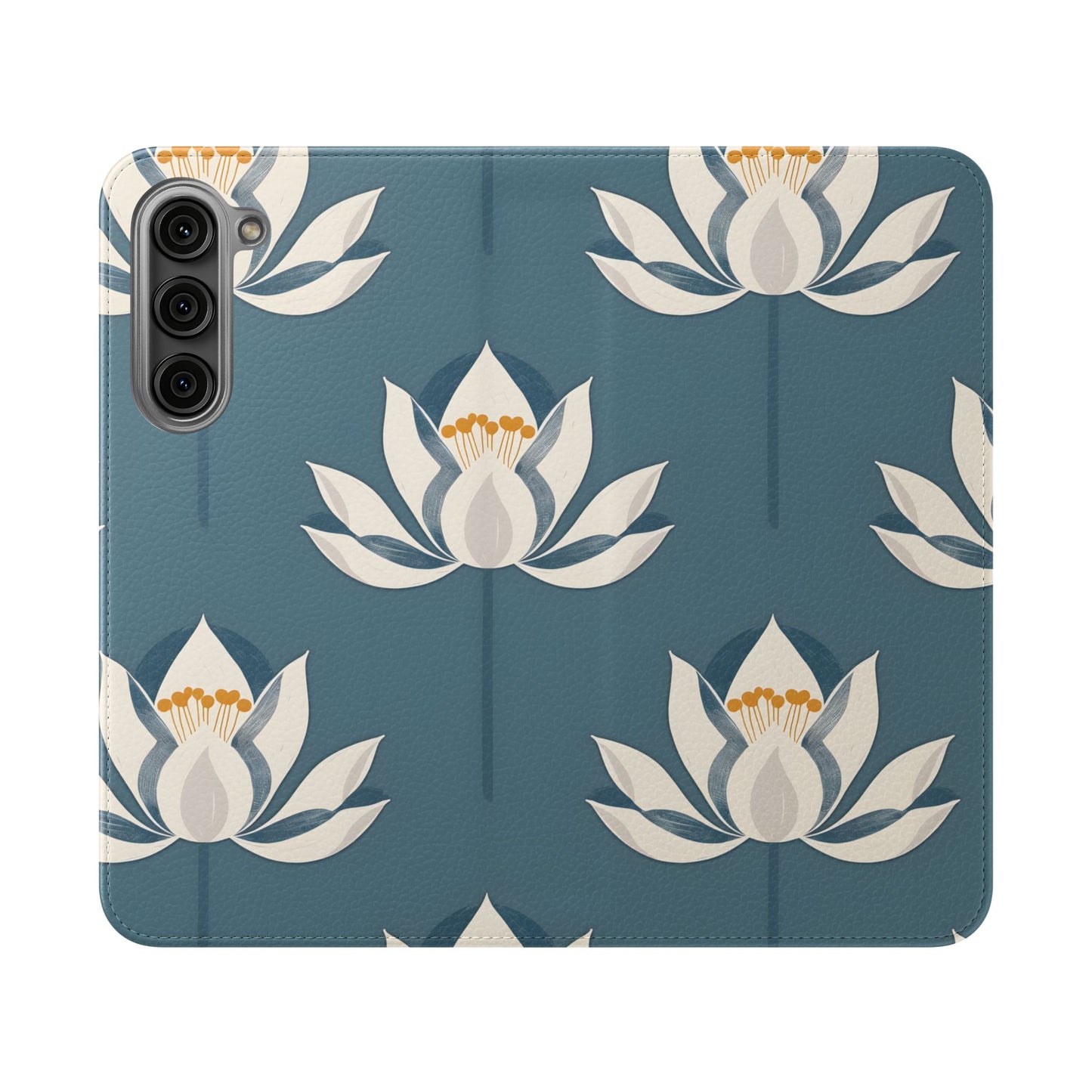 Lotus Serenity – Vegan Leather Wallet Samsung Case