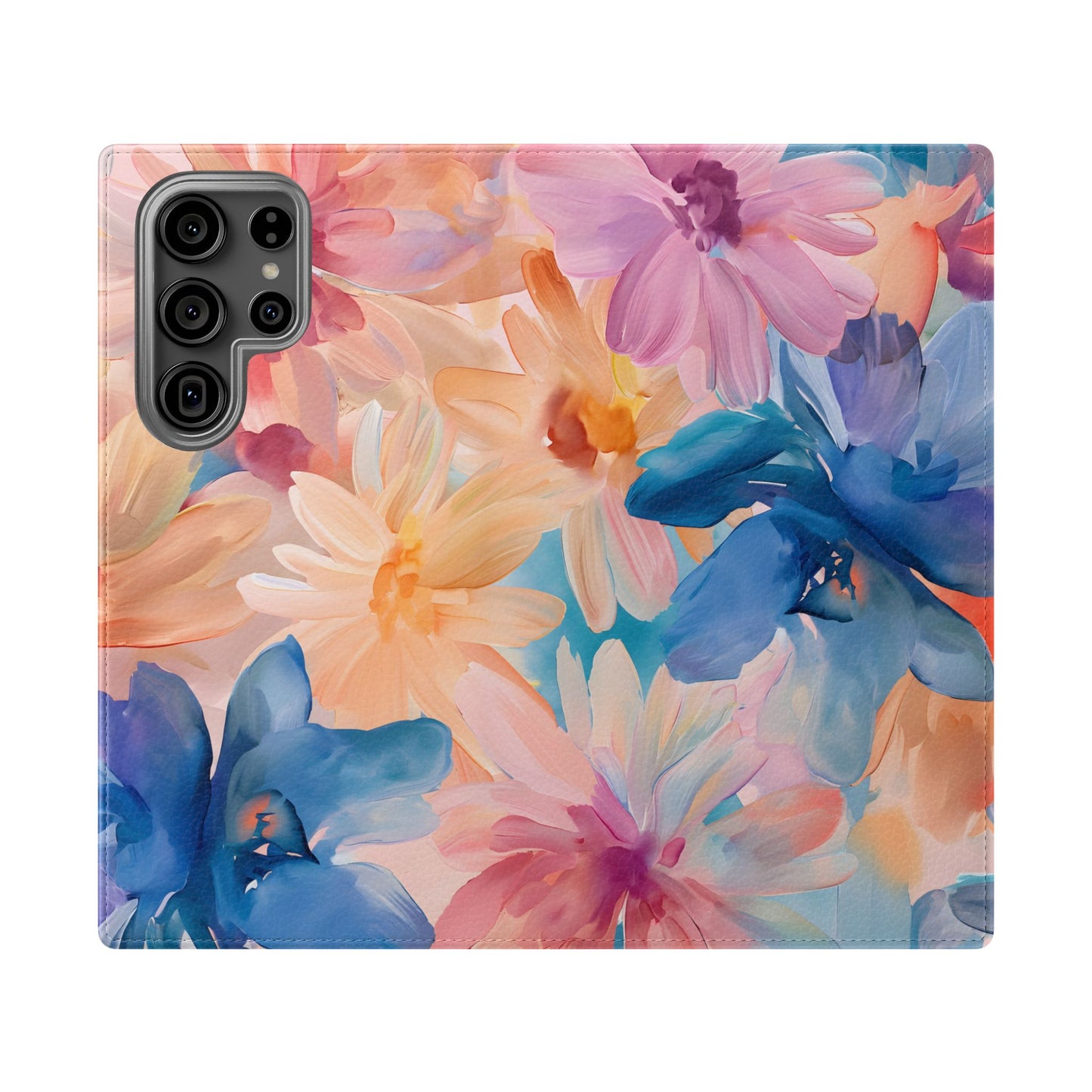 Radiant Bloom – Vegan Leather Wallet Samsung Case