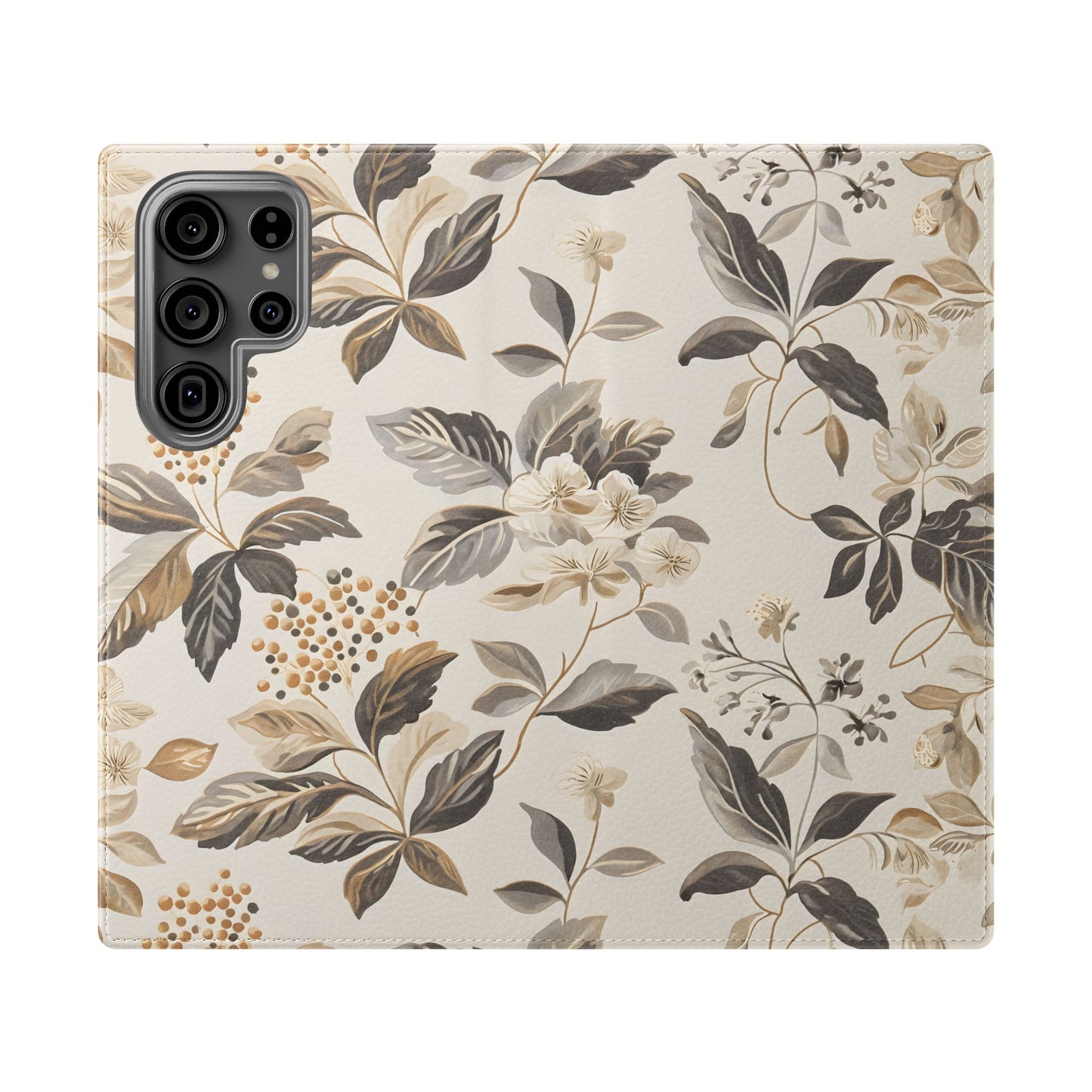 Golden Botanica โ Samsung Vegan Leather Wallet Case