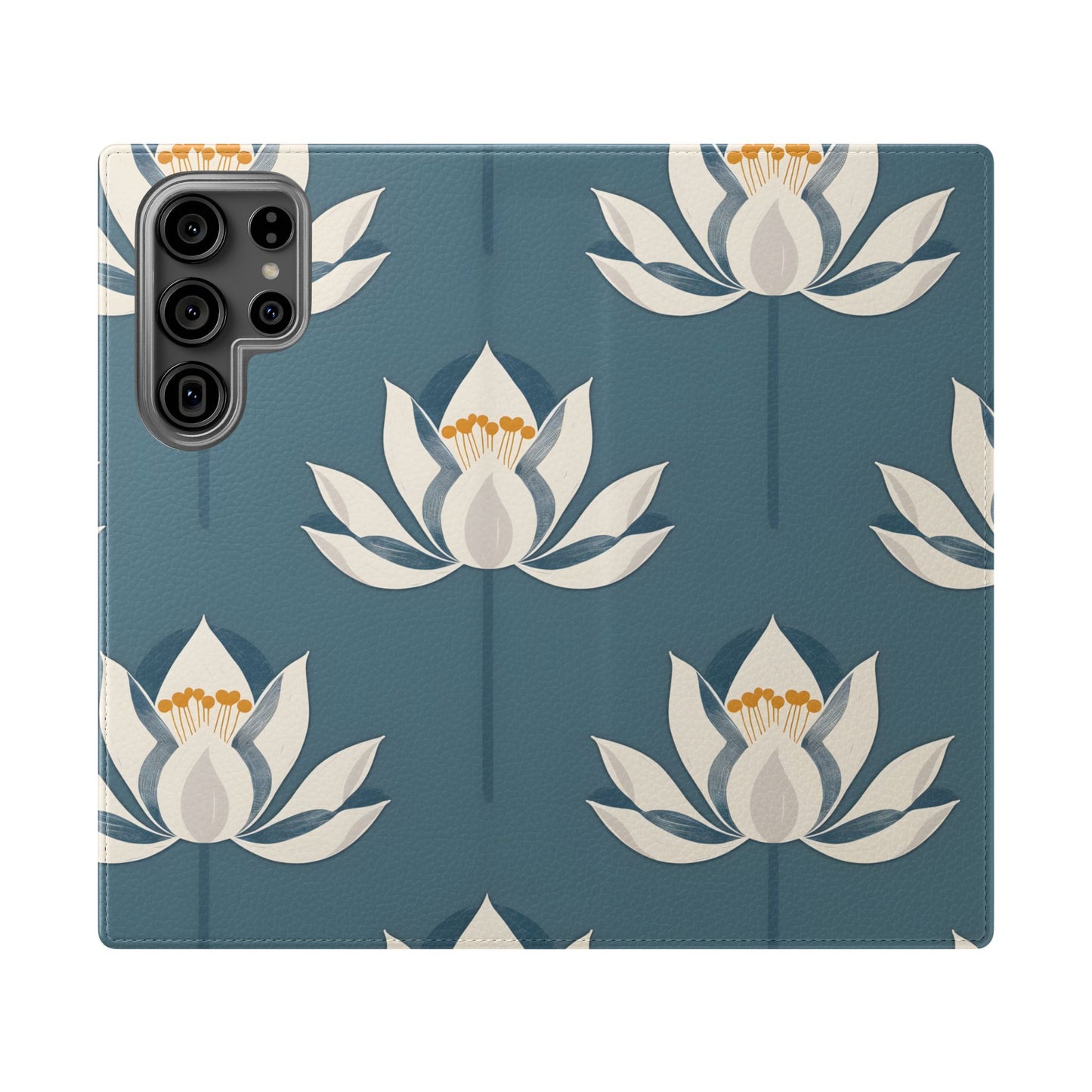 Lotus Serenity – Vegan Leather Wallet Samsung Case