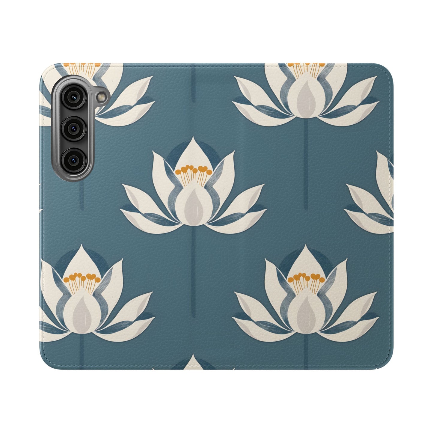 Lotus Serenity – Vegan Leather Wallet Samsung Case