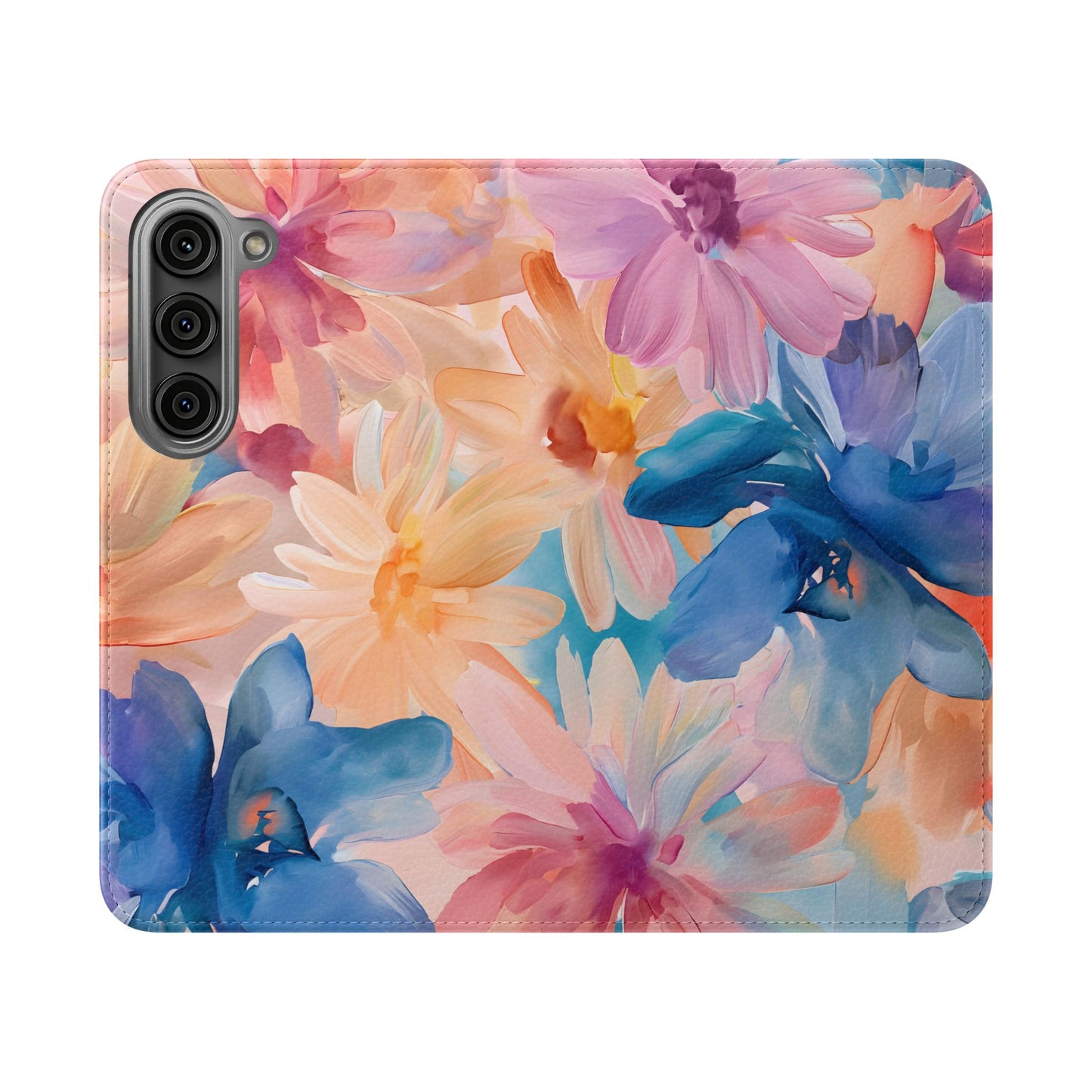Radiant Bloom – Vegan Leather Wallet Samsung Case