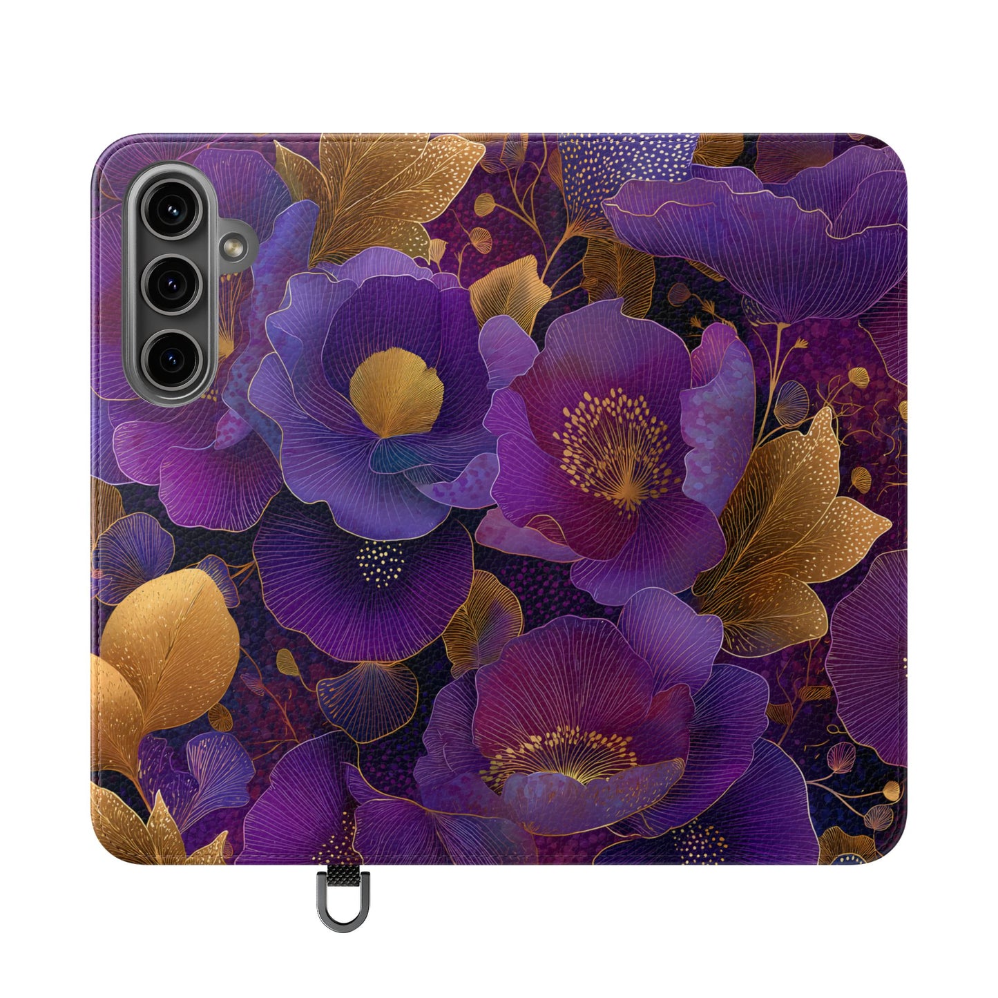 Imperial Petals – Vegan Leather Samsung Flip Phone Case