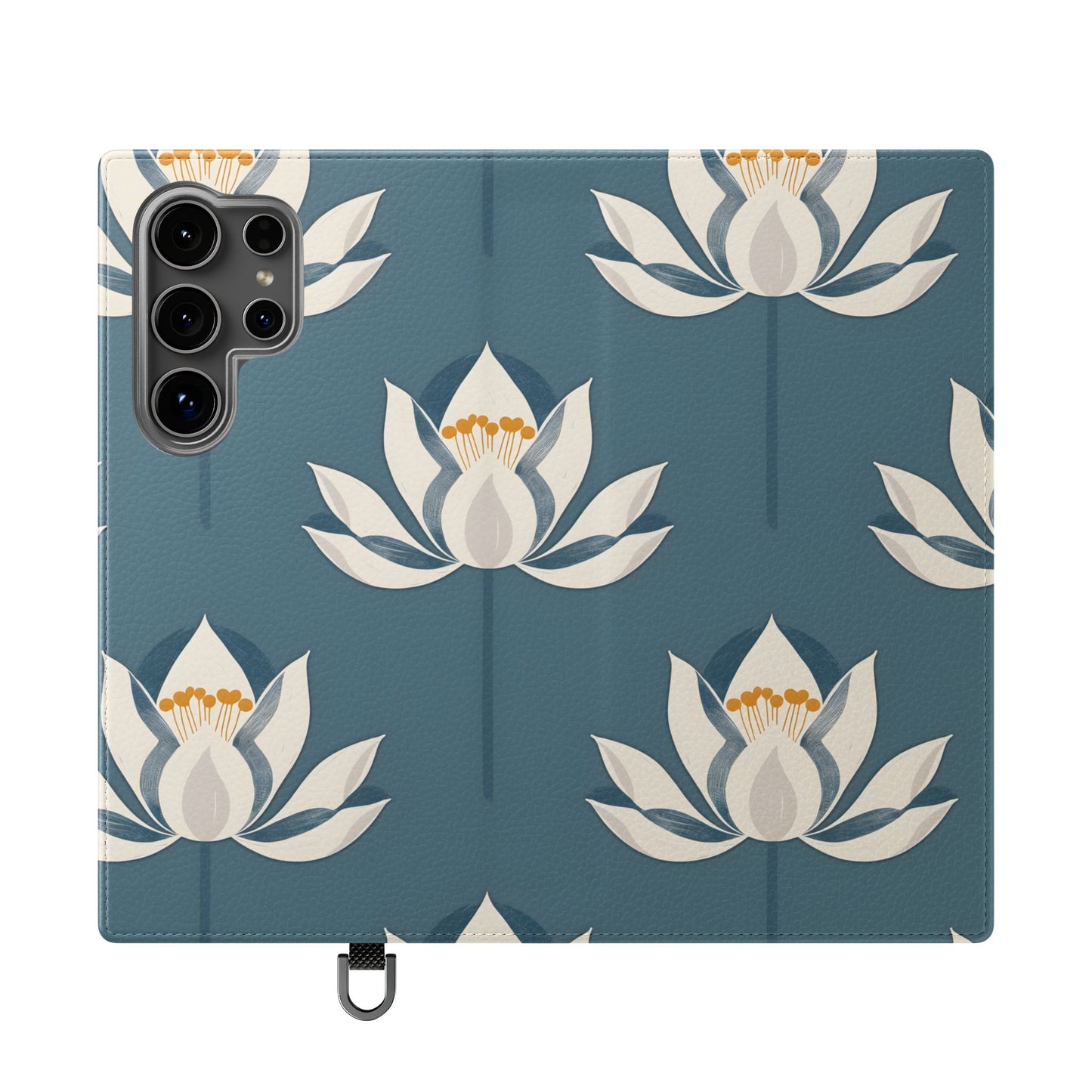 Lotus Serenity – Vegan Leather Wallet Samsung Case