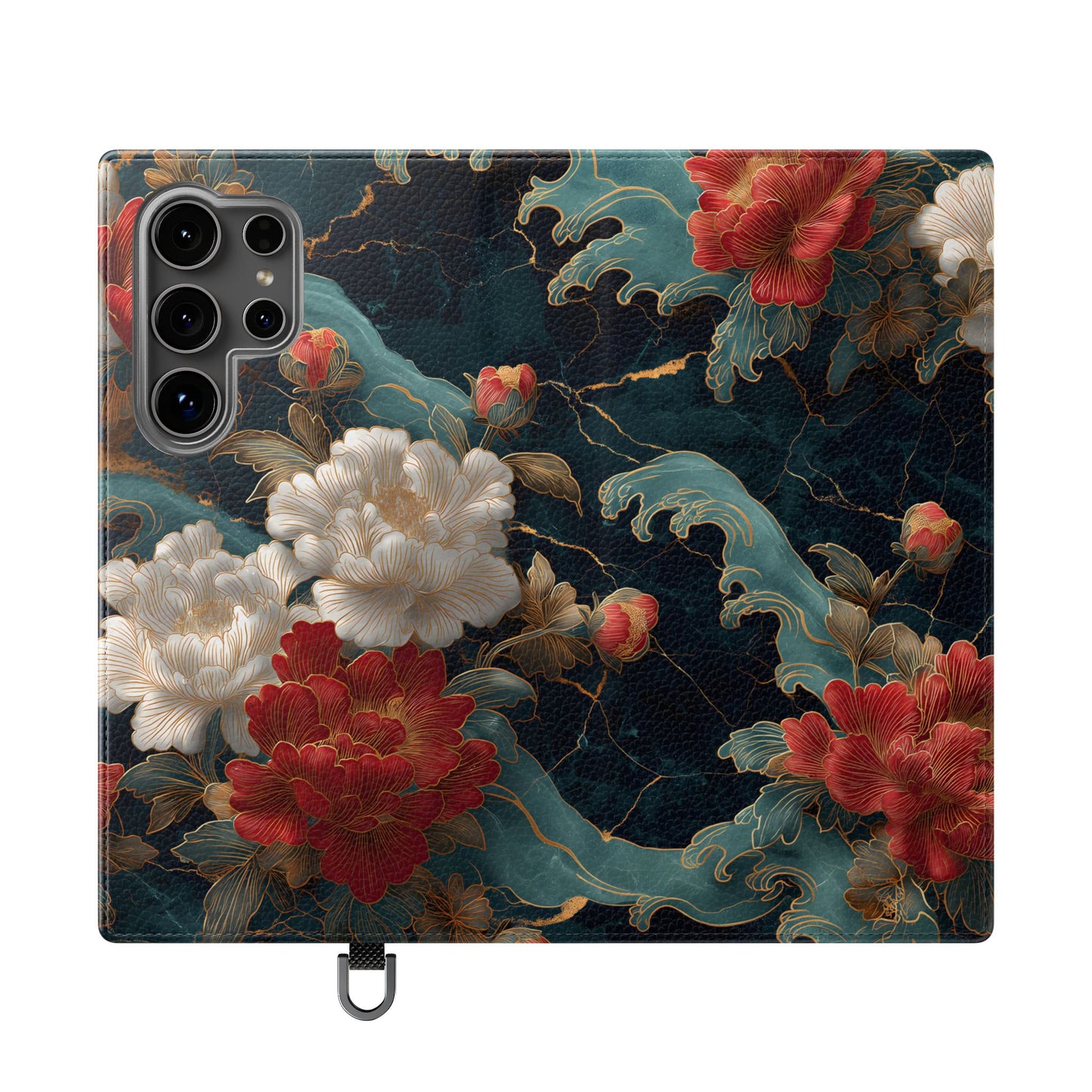 Crimson Tides – Vegan Leather Samsung Flip Case