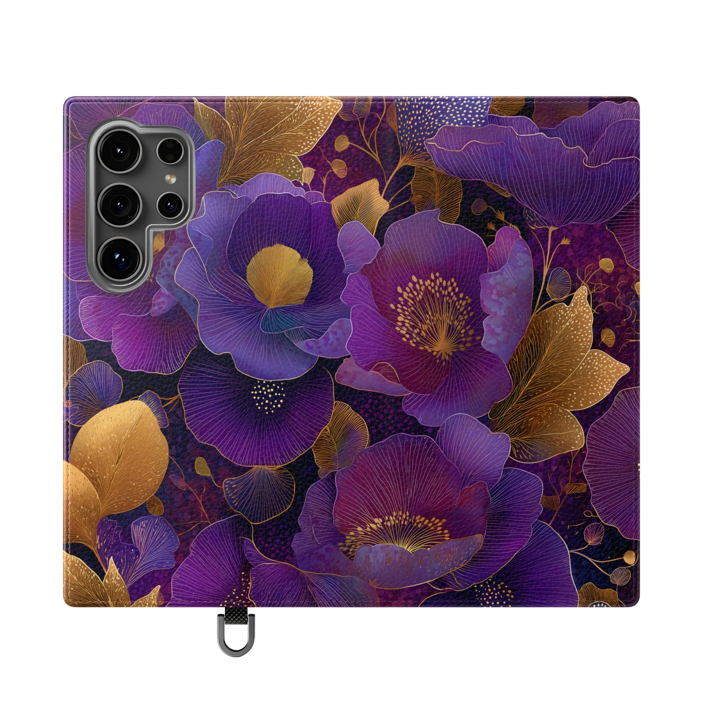 Imperial Petals – Vegan Leather Samsung Flip Phone Case