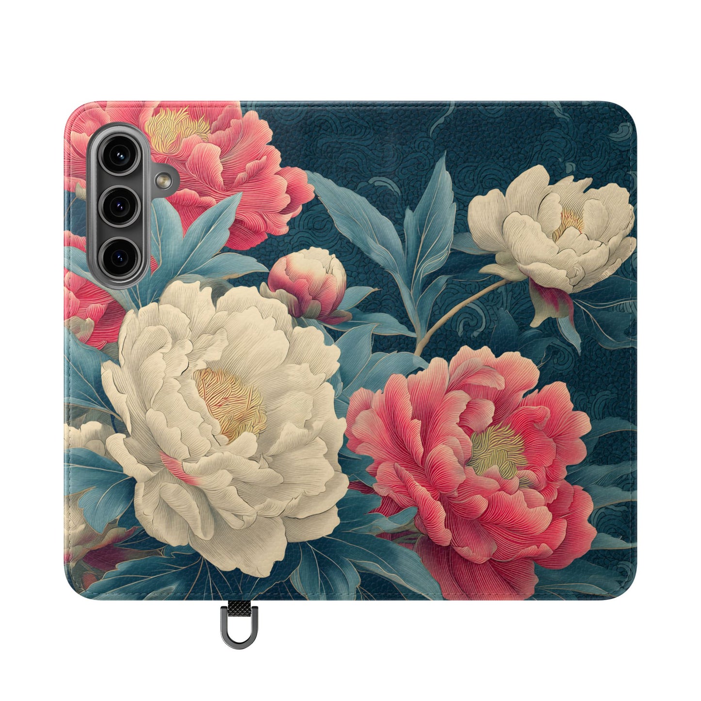 Floral Whispers – Vegan Leather Flip Samsung Case