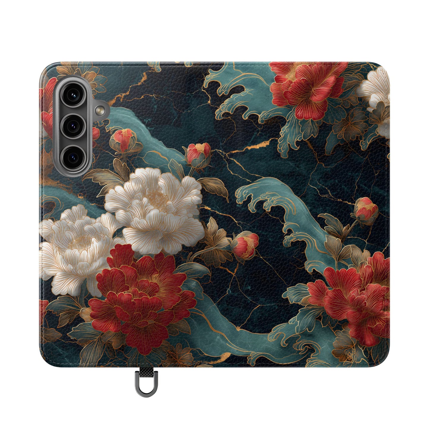 Crimson Tides – Vegan Leather Samsung Flip Case