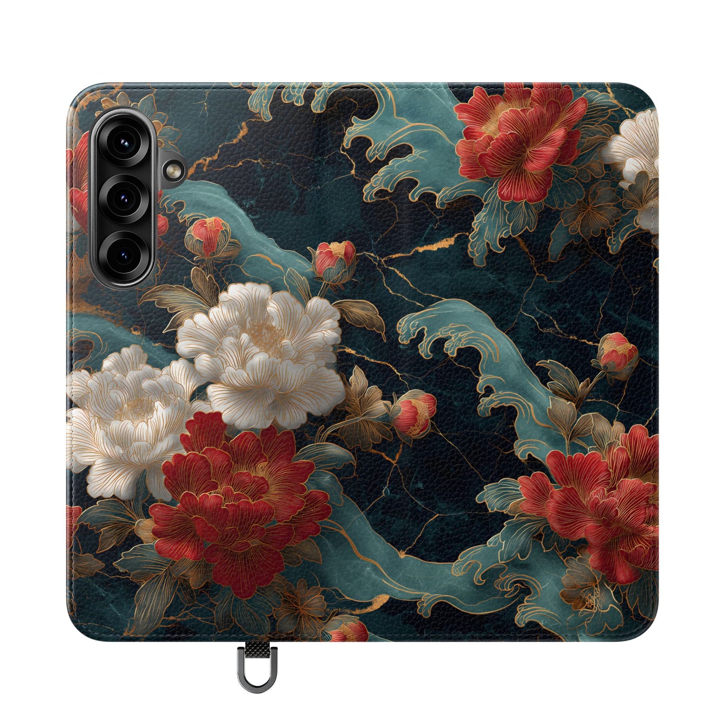Crimson Tides – Vegan Leather Samsung Flip Case