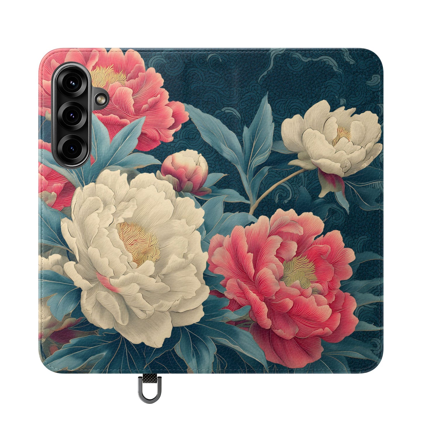 Floral Whispers – Vegan Leather Flip Samsung Case