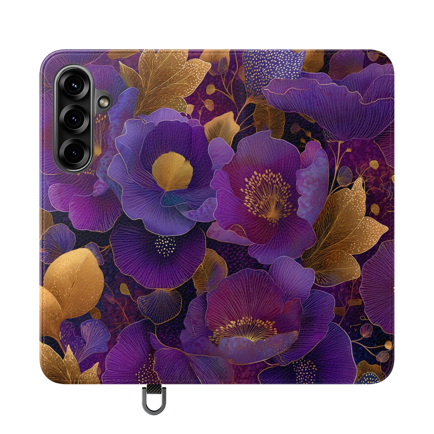 Imperial Petals – Vegan Leather Samsung Flip Phone Case