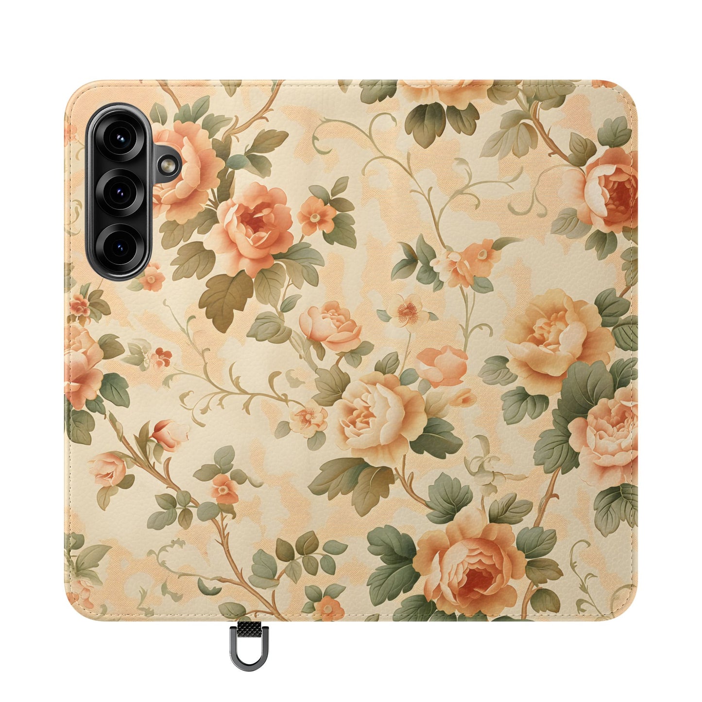 Vintage Bloom โ Vegan Leather Wallet Samsung Case