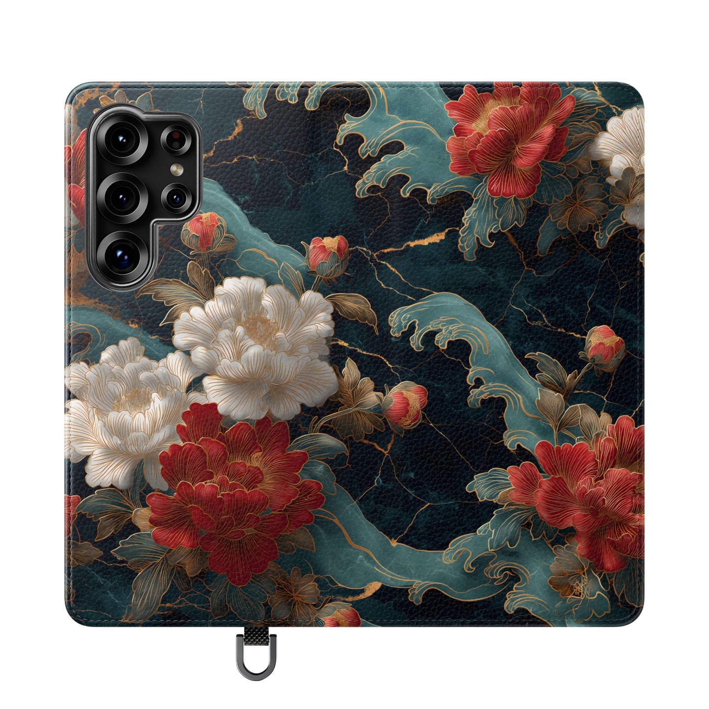 Crimson Tides – Vegan Leather Samsung Flip Case