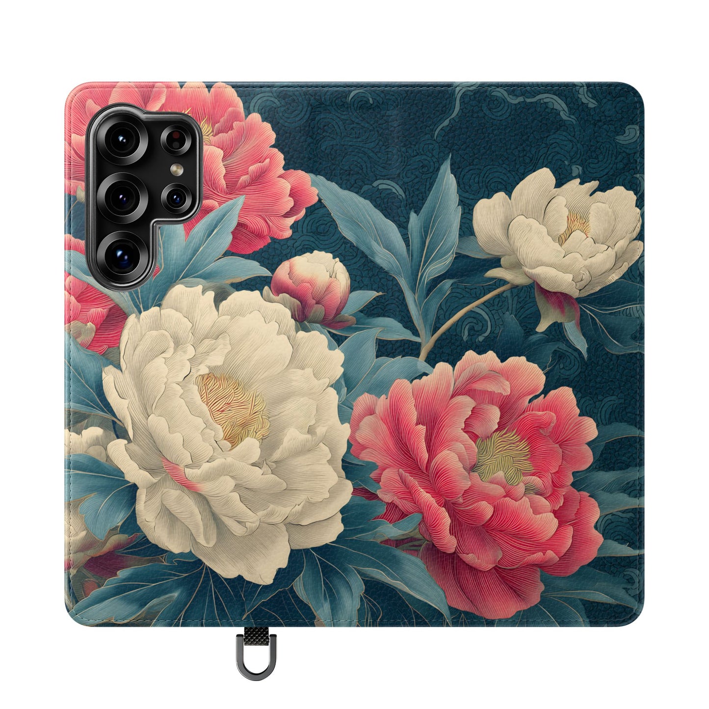 Floral Whispers – Vegan Leather Flip Samsung Case