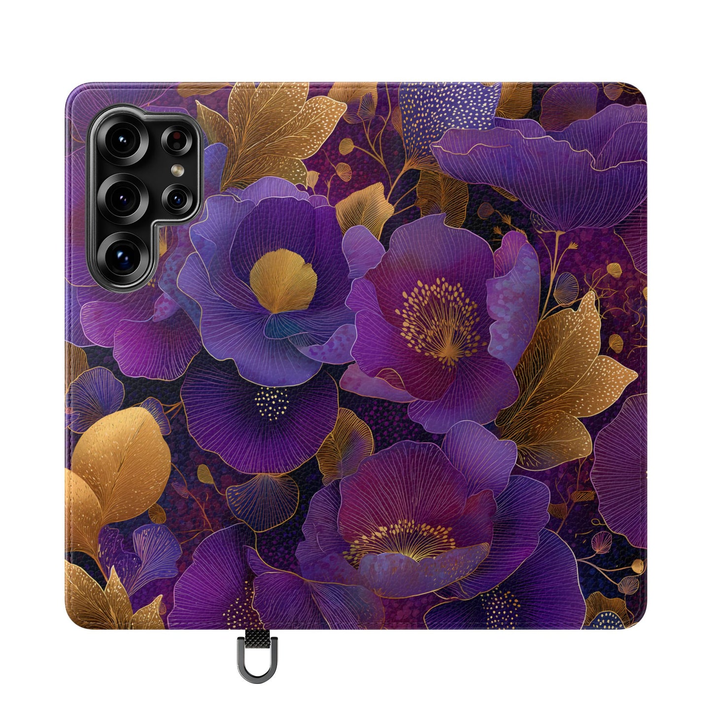 Imperial Petals – Vegan Leather Samsung Flip Phone Case