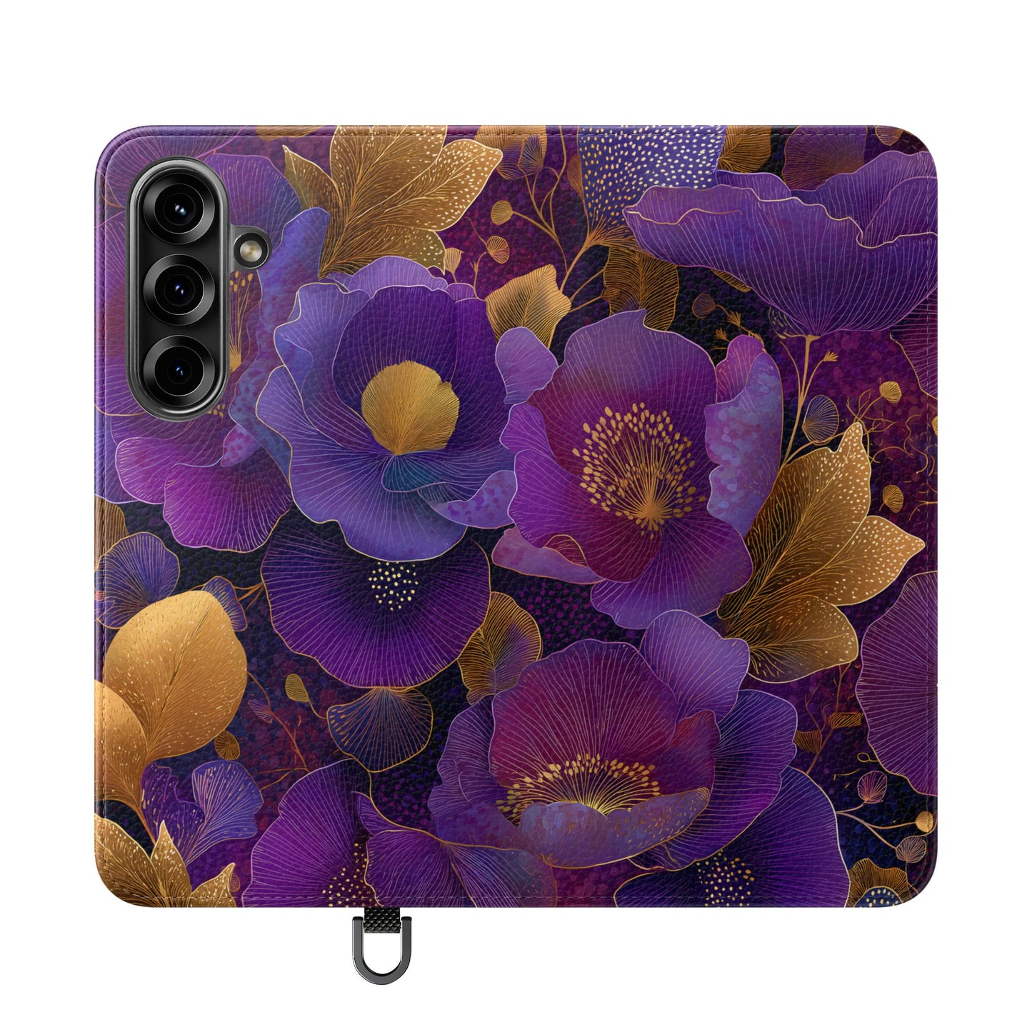 Imperial Petals – Vegan Leather Samsung Flip Phone Case