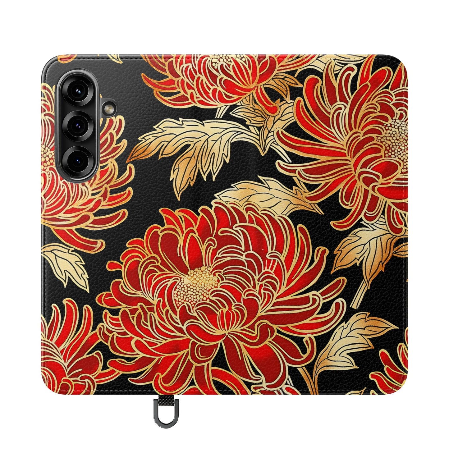 Ember Petals โ Vegan Leather Wallet Samsung Case