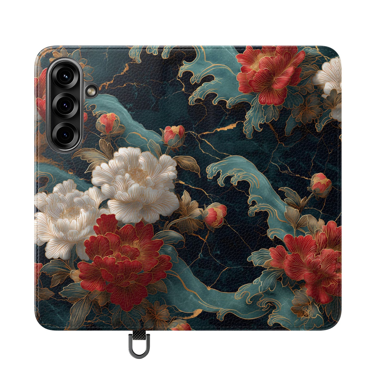 Crimson Tides – Vegan Leather Samsung Flip Case