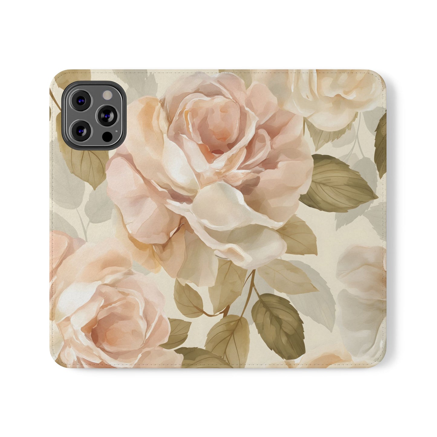 Soft Rose Elegance – iPhone Wallet Case