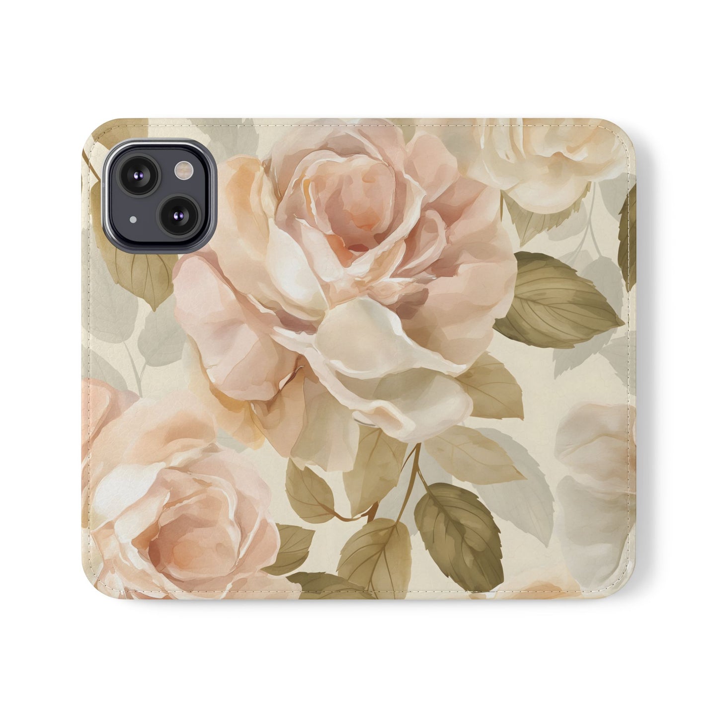 Soft Rose Elegance – iPhone Wallet Case