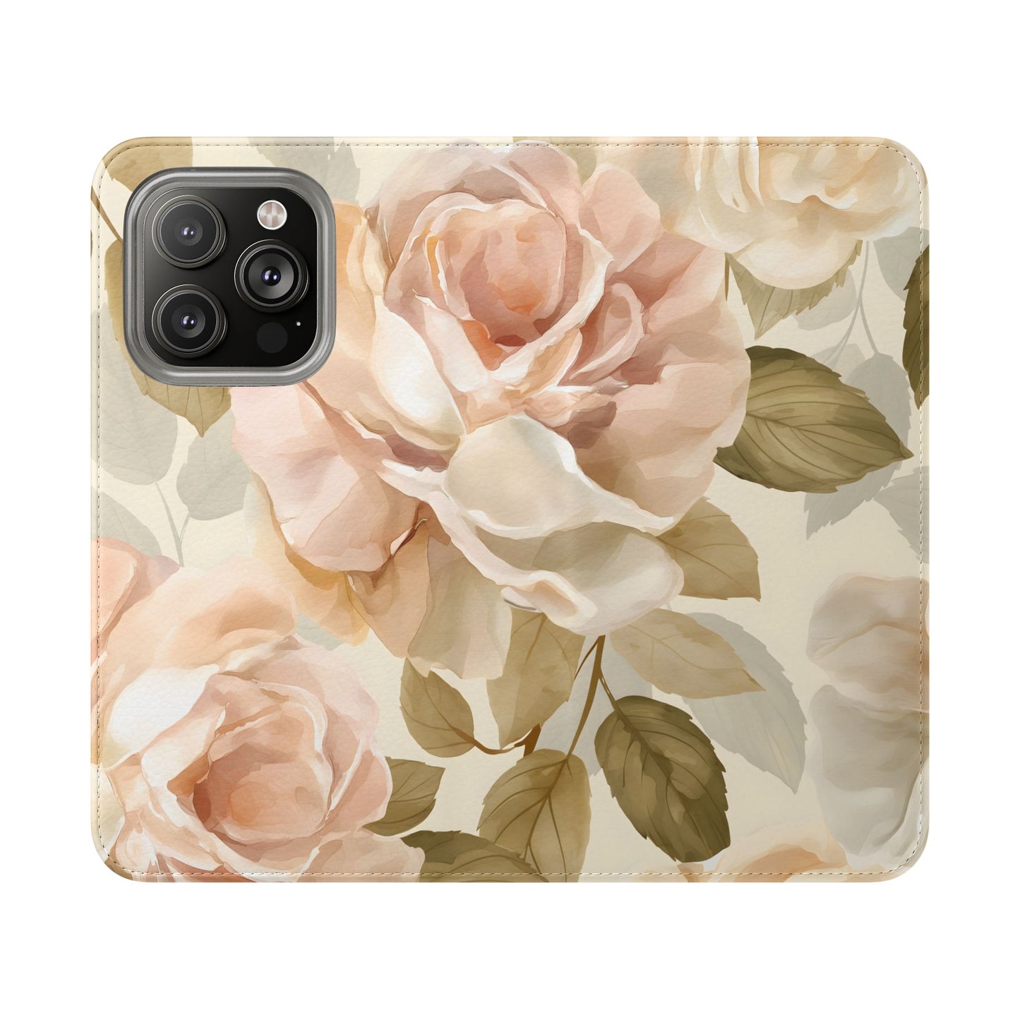 Soft Rose Elegance – iPhone Wallet Case