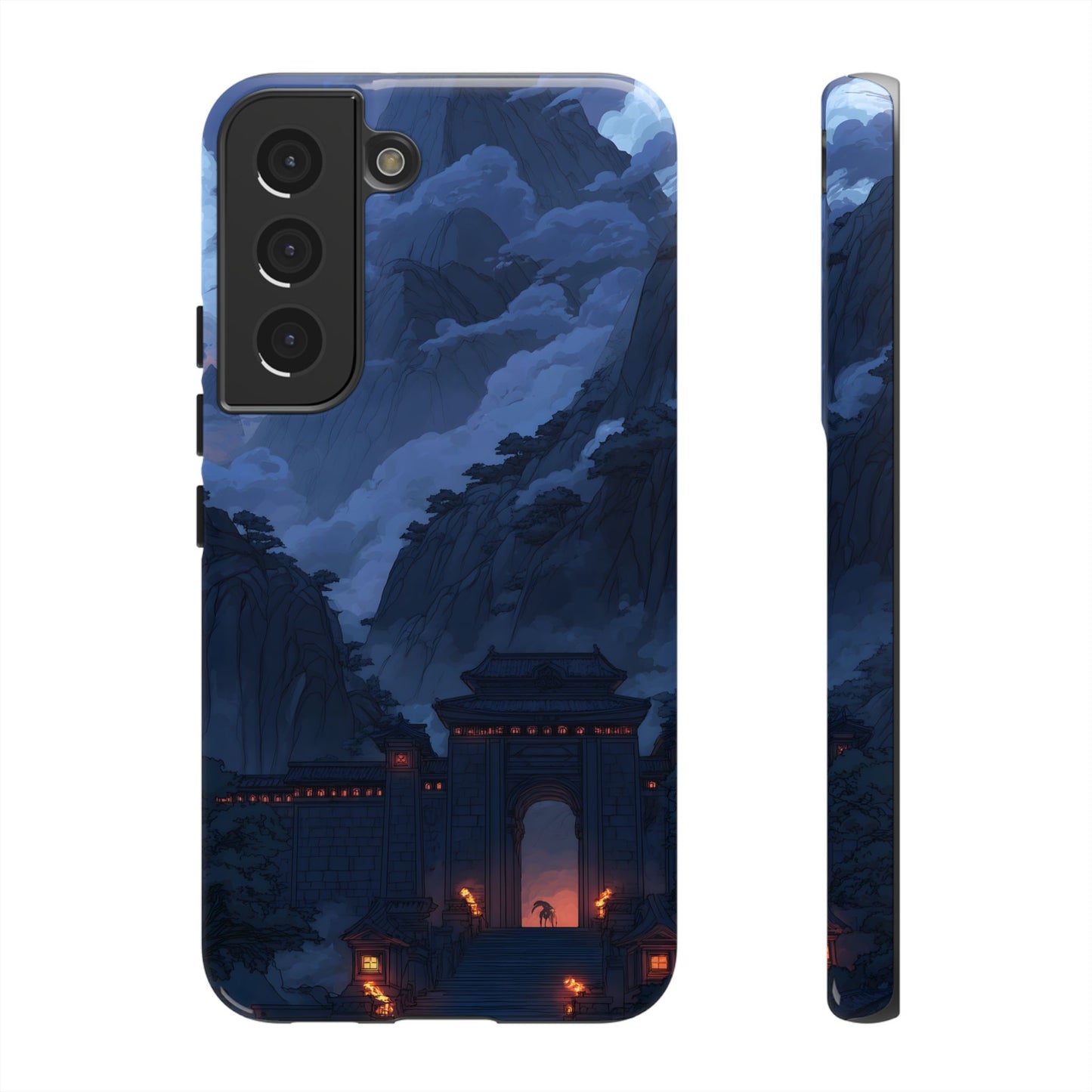 Mountain Fortress โ Tough Glossy Samsung Galaxy Case