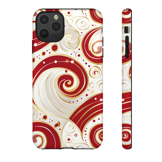 Golden Candy Swirl – Tough Glossy iPhone Case