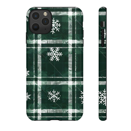 Frosted Tartan – Tough Glossy iPhone Case