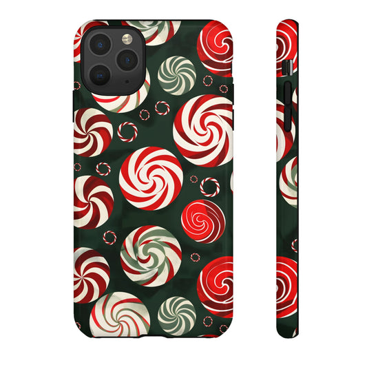 Peppermint Swirl Burst – Tough Glossy iPhone Case