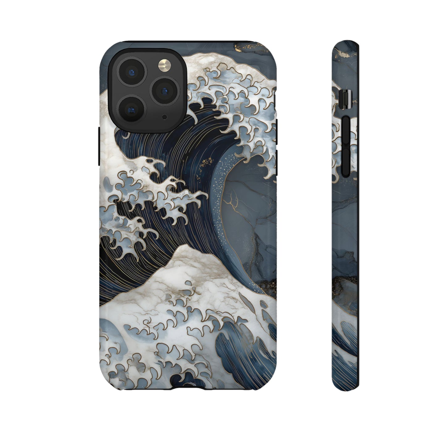 Golden Wave โ Tough Glossy iPhone Case