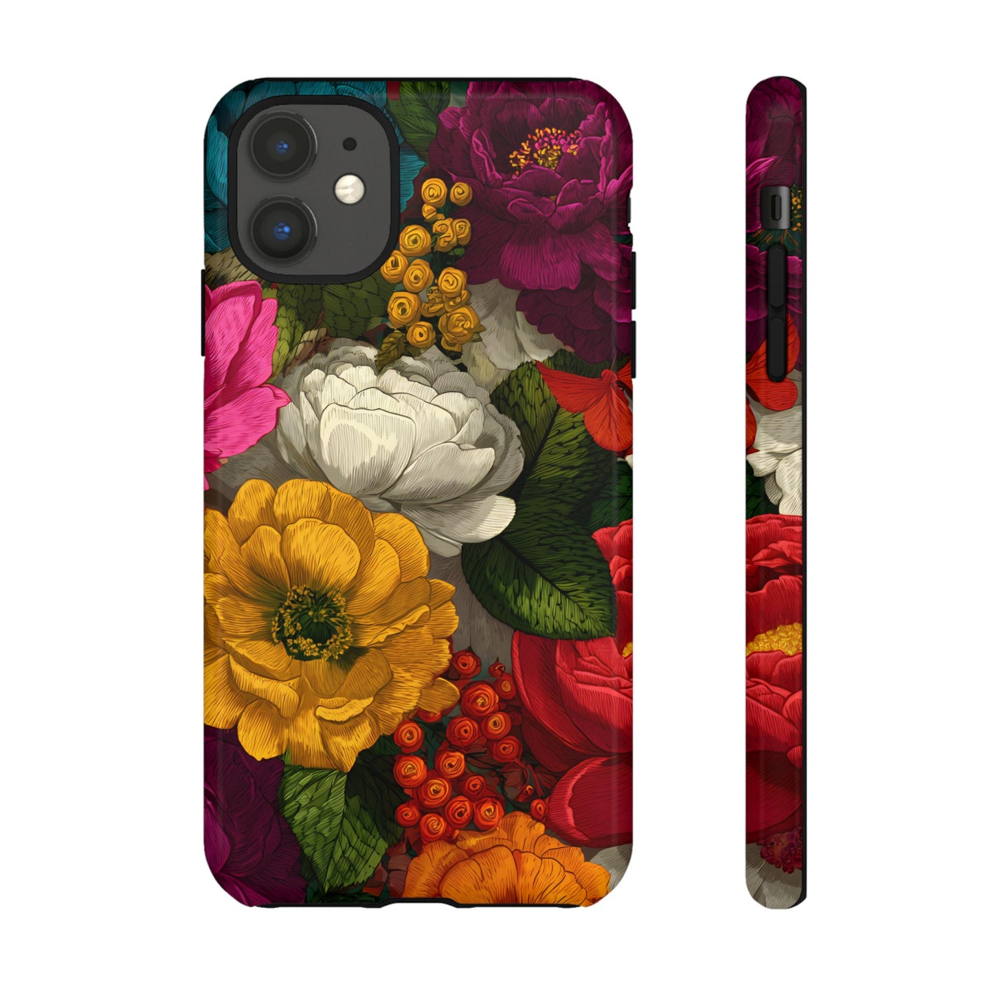 Midnight Bloom โ Tough Glossy iPhone Case