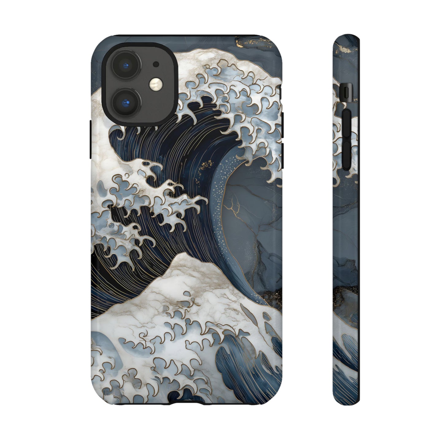 Golden Wave โ Tough Glossy iPhone Case