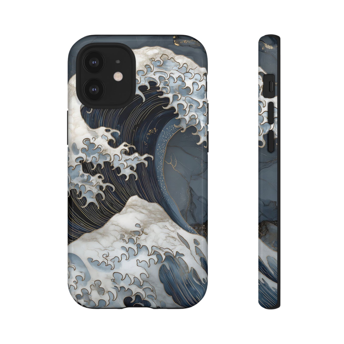 Golden Wave โ Tough Glossy iPhone Case