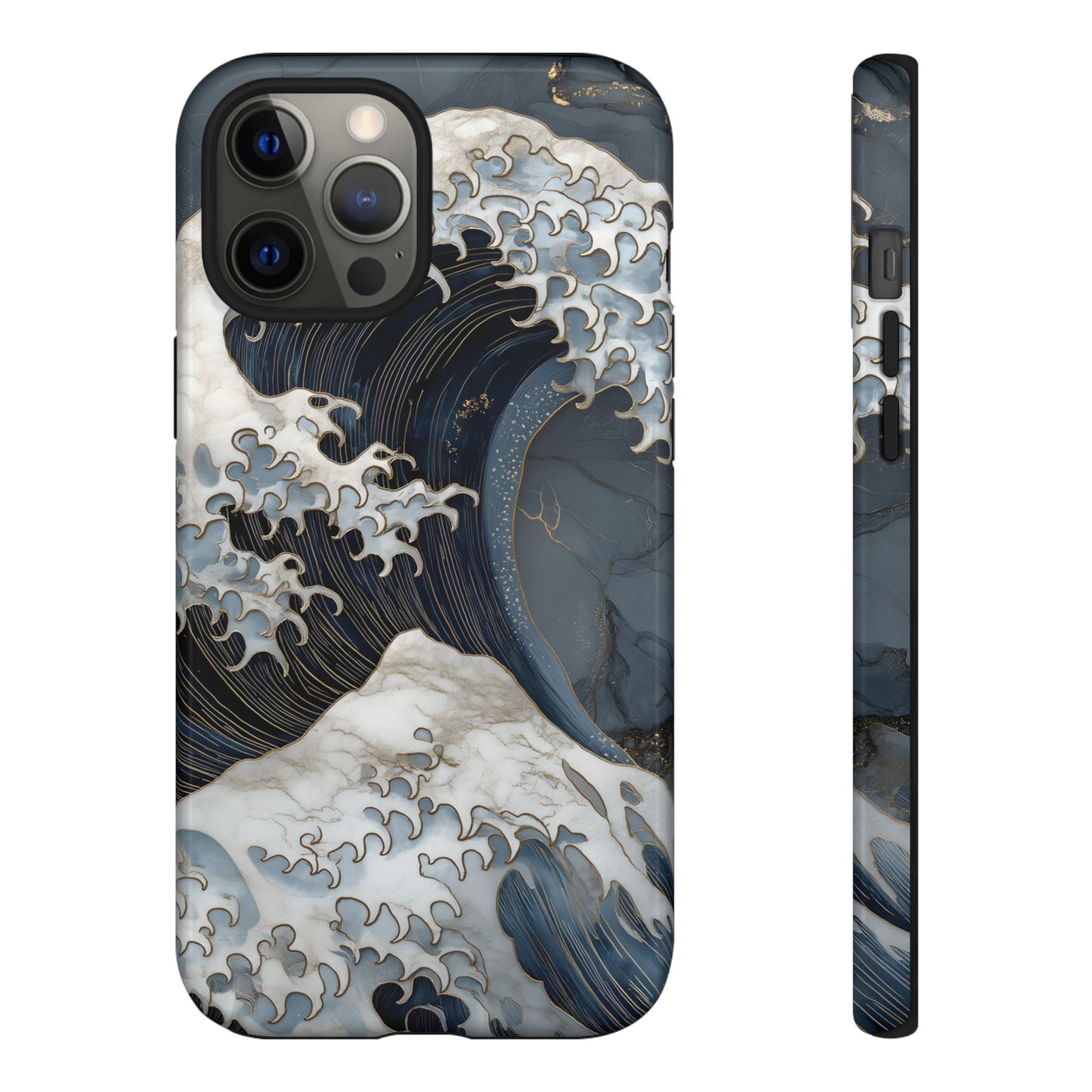 Golden Wave โ Tough Glossy iPhone Case