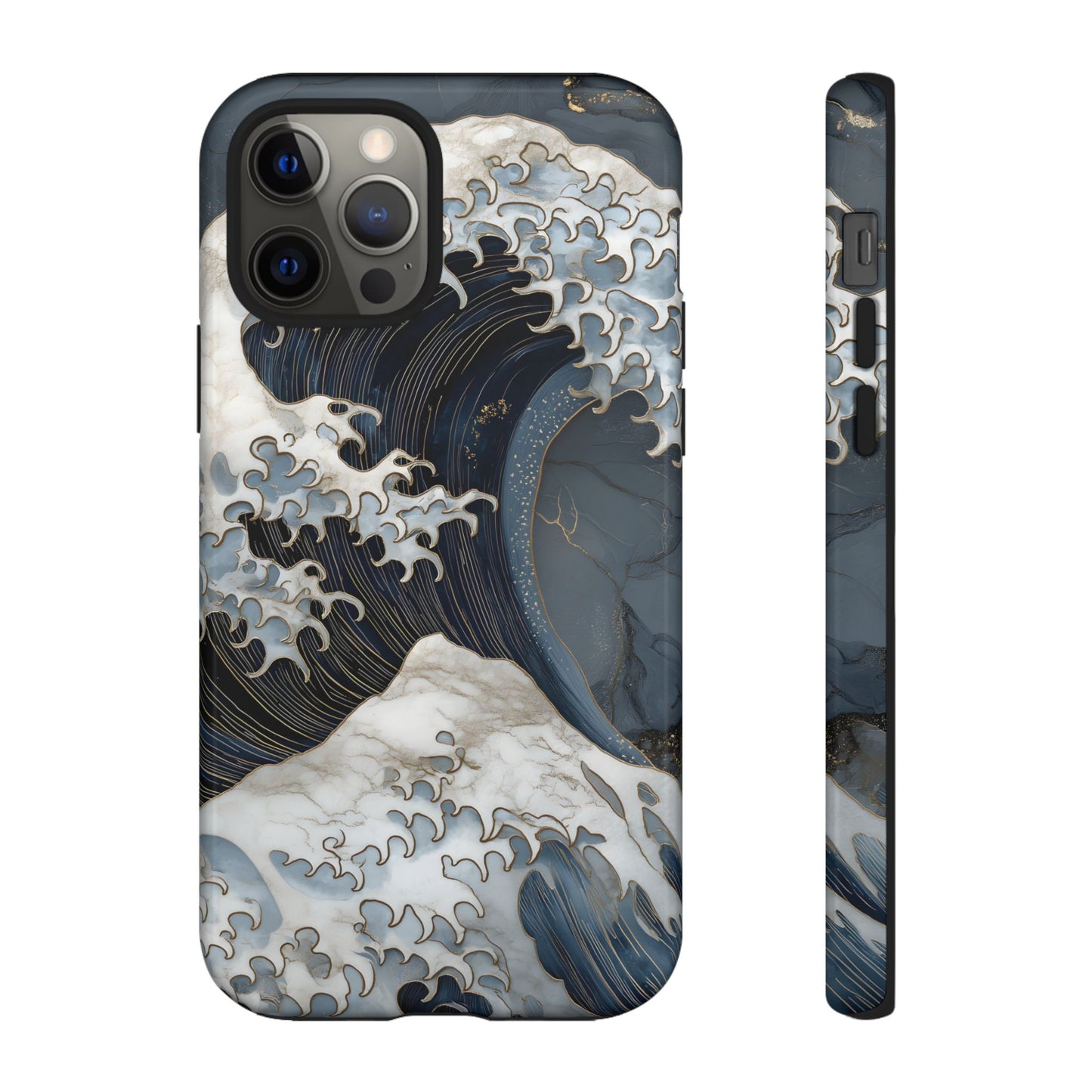 Golden Wave โ Tough Glossy iPhone Case