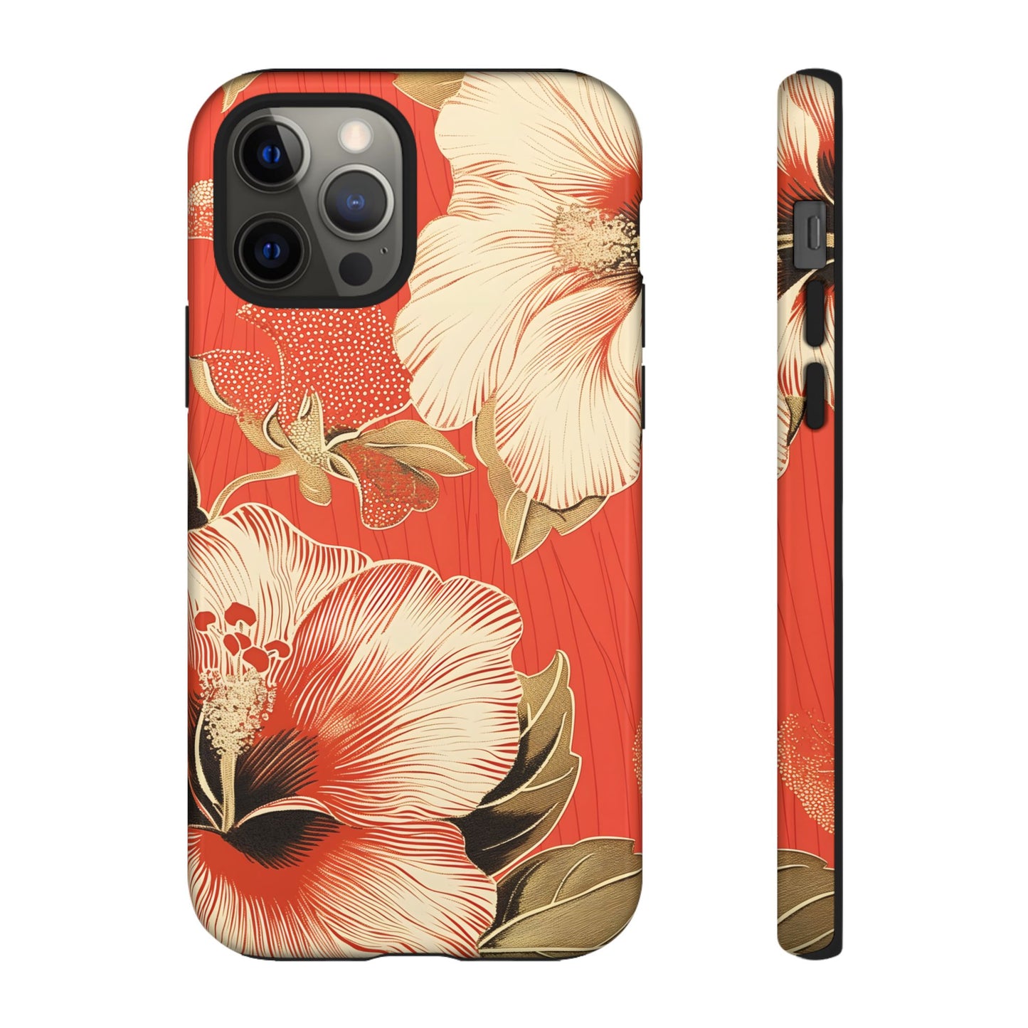 Golden Hibiscus โ Tough Glossy iPhone Case
