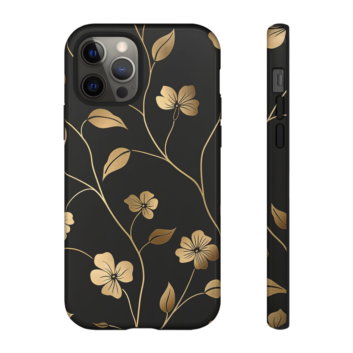 Golden Elegance – Tough Glossy iPhone Case