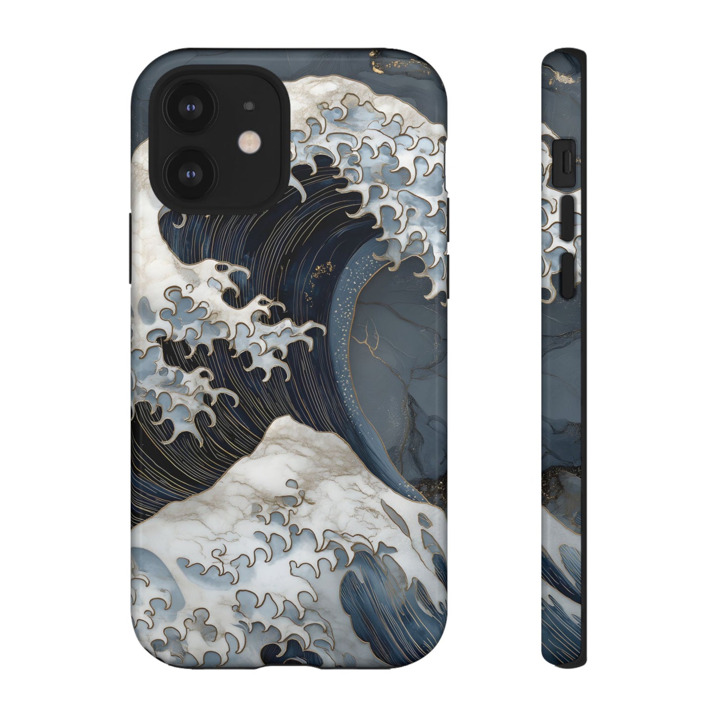 Golden Wave โ Tough Glossy iPhone Case
