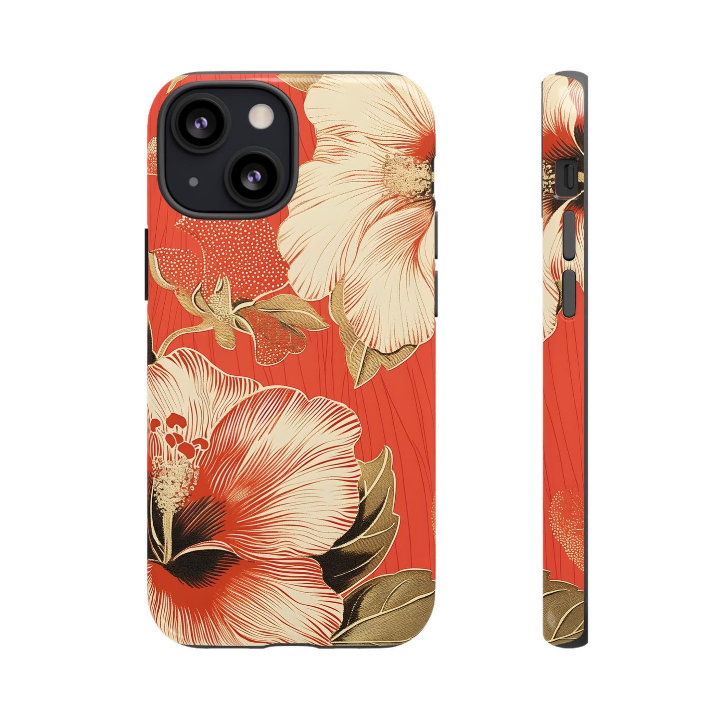 Golden Hibiscus โ Tough Glossy iPhone Case