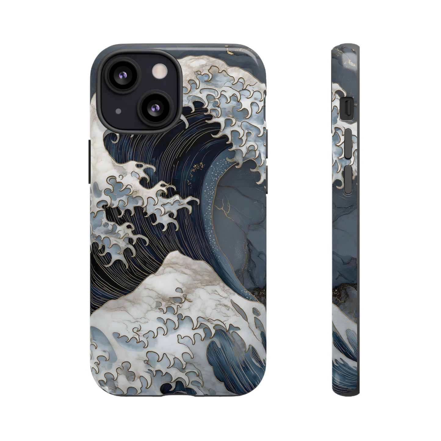 Golden Wave โ Tough Glossy iPhone Case