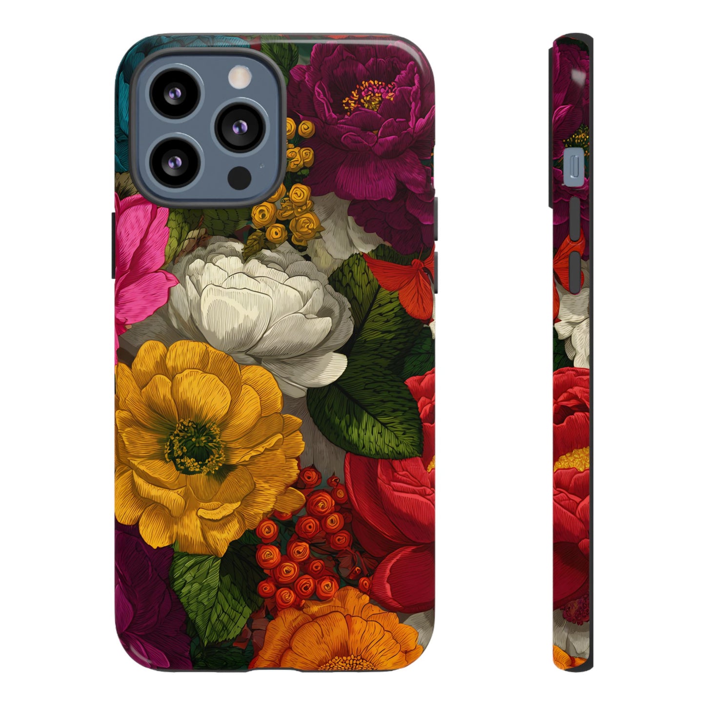 Midnight Bloom โ Tough Glossy iPhone Case
