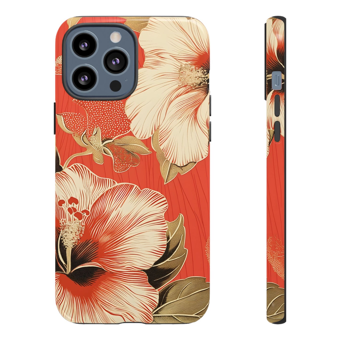 Golden Hibiscus โ Tough Glossy iPhone Case