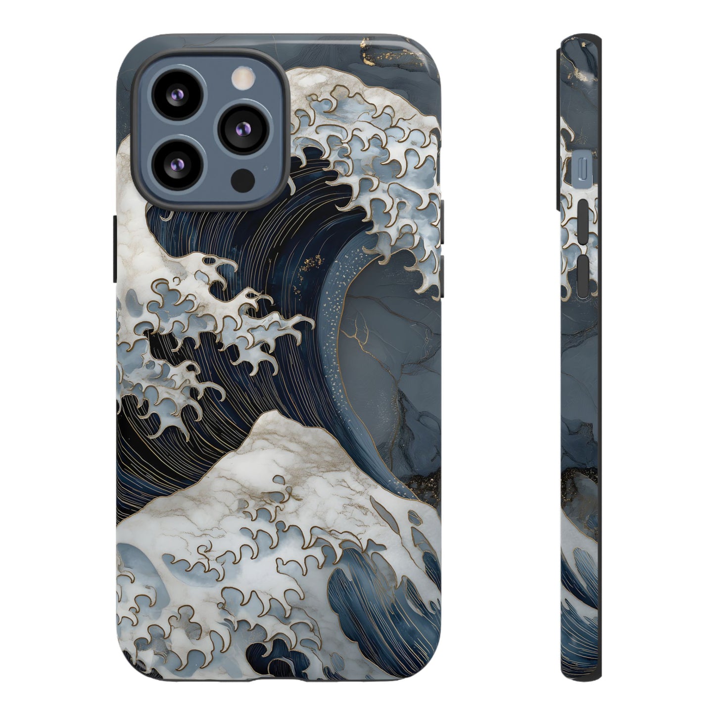 Golden Wave โ Tough Glossy iPhone Case
