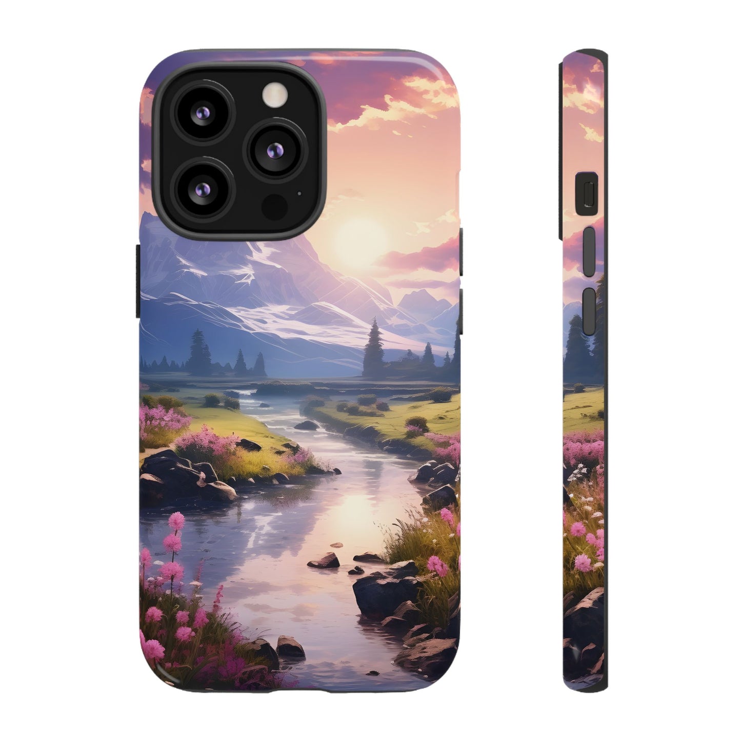 Alpine Dawn โ Tough Glossy iPhone Case