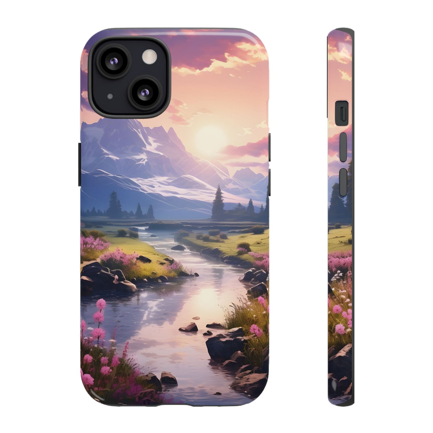 Alpine Dawn โ Tough Glossy iPhone Case