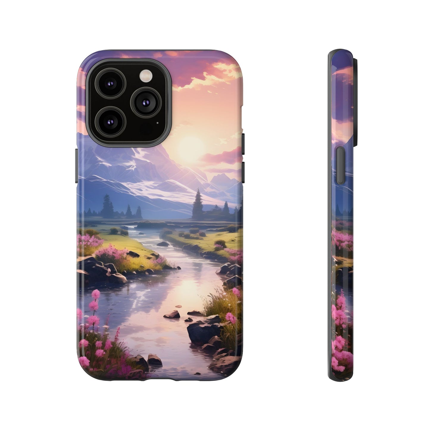 Alpine Dawn โ Tough Glossy iPhone Case