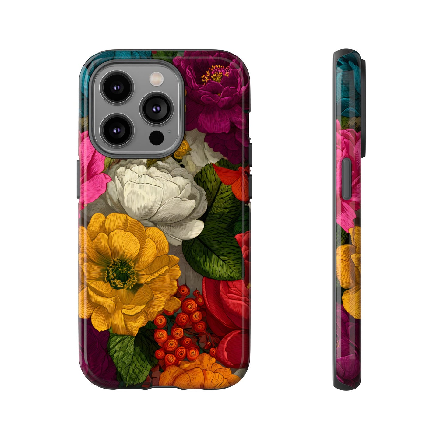 Midnight Bloom โ Tough Glossy iPhone Case