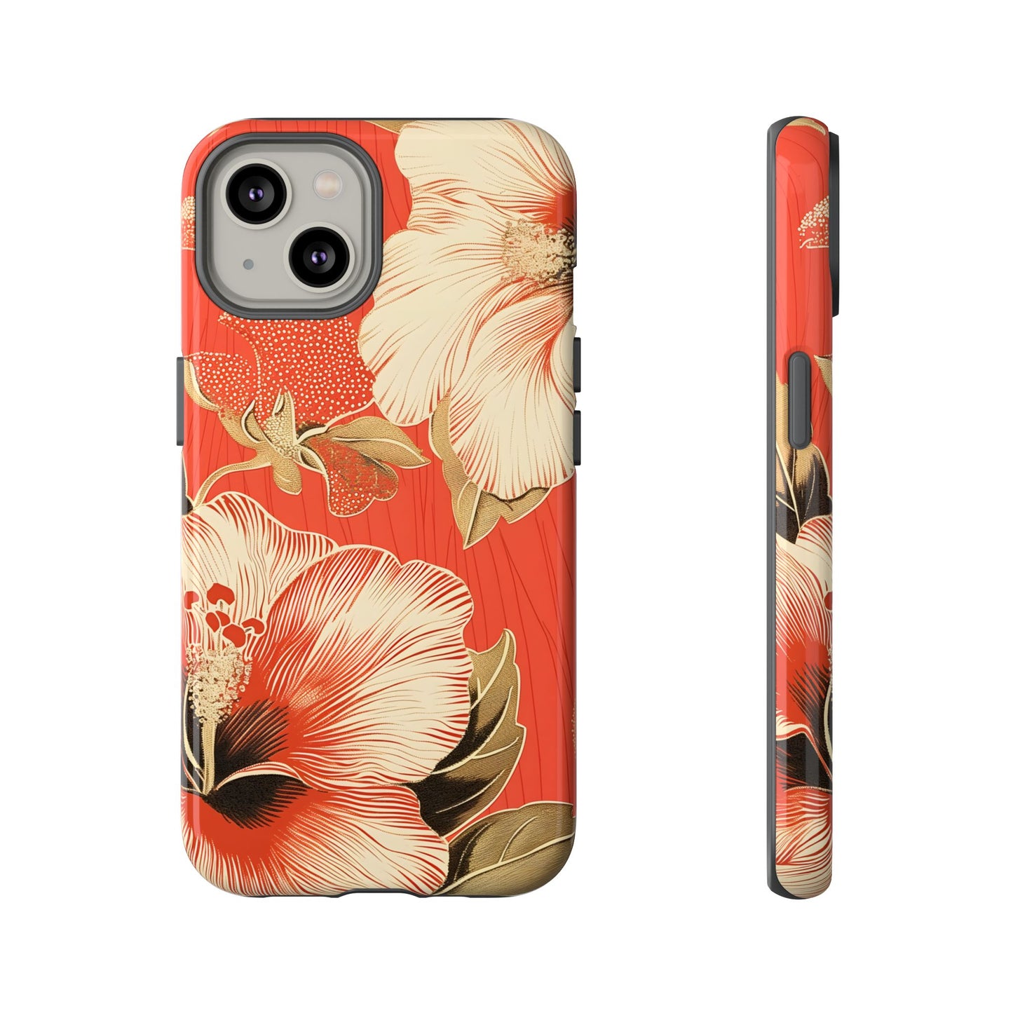 Golden Hibiscus โ Tough Glossy iPhone Case