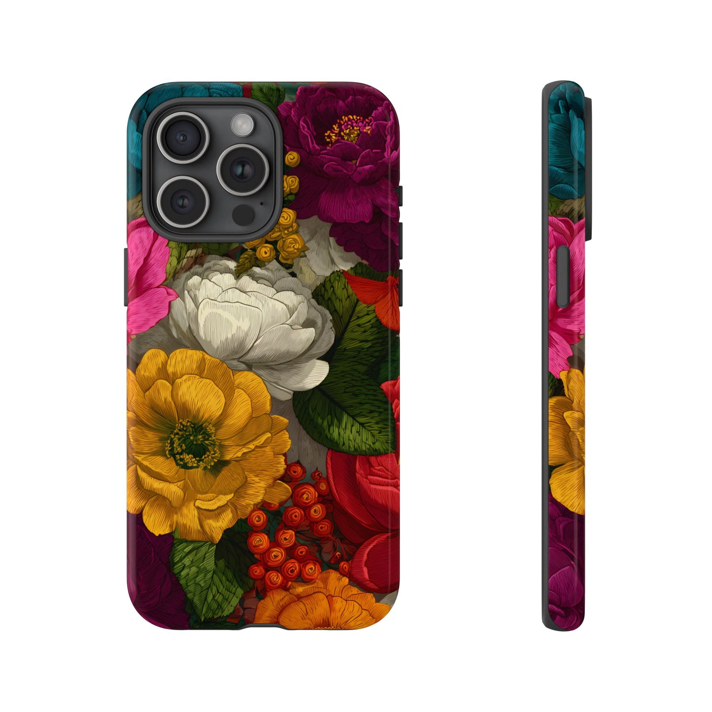 Midnight Bloom โ Tough Glossy iPhone Case